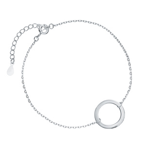 Srebrna bransoletka pr.925 z kółkiem