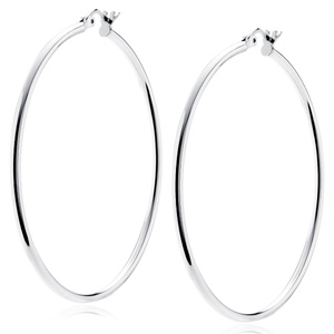 Srebrne kolczyki kółka - wysoki połysk