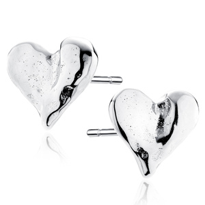 Srebrne kolczyki pr.925 w kształcie serca