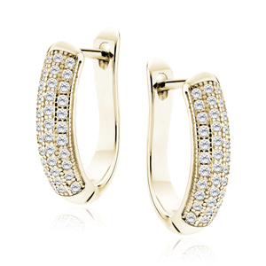 Srebrne pozłacane kolczyki pr.925 cyrkonia biała