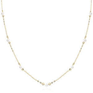 Srebrny pozłacany choker pr.925 z perłą